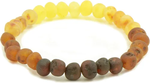 Miniatura 13 de Pulseras de ámbar crudo para adultos hechas con banda elástica, 7 pulgadas, hechas a mano con cuentas de ámbar báltico sin pulir/certificado