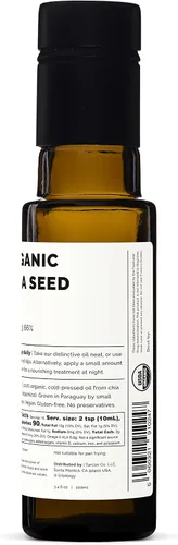 Miniatura 8 de Erbology Aceite de semilla de chía orgánico de 3.4 onzas líquidas, prensado en frío, rico en omega-3 (66%) y vitamina E (330% RI), sin aditivos ni