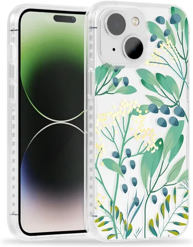 Miniatura 37 de SCORPIFY Funda para iPhone 15 Pro Max con diseño floral de Nemophila azul, bonita funda transparente para teléfono para mujeres y niñas