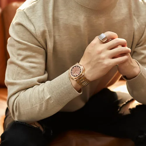 Miniatura 7 de BUREI Men Watches Gifts for Men Fashion Stainless Steel Analog Quartz Waterproof Watches for Mens