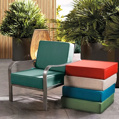 Miniatura 8 de ARTPLAN Cojines de asiento profundos para muebles de exterior, juego de cojines de asiento gruesos de 24 x 24 x 6 pulgadas, cojines de asiento