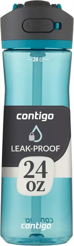 Miniatura 15 de Contigo Ashland 2.0 Botella de agua a prueba de fugas con bloqueo de tapa y popote angulado, apta para lavavajillas, tapa intercambiable, paquete