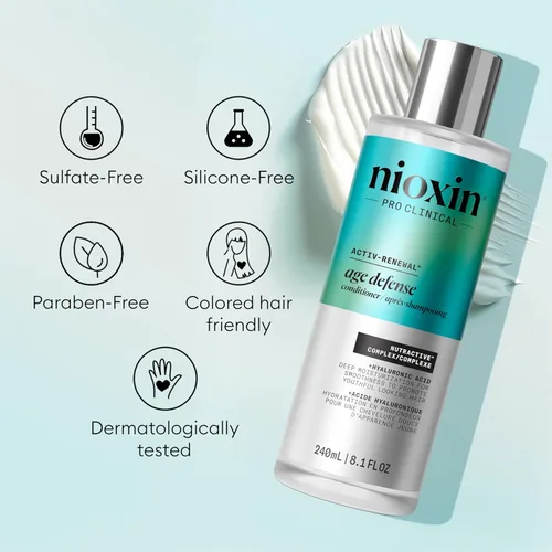 Miniatura 7 de Nioxin Age Defense Conditioner for Aging Hair Strengthening & Moisturizing Conditioner with Hyaluronic Acid Against Breakage Paraben, Sulfate