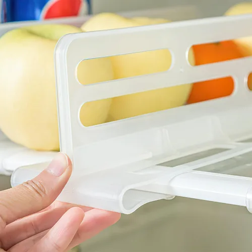 Miniatura 8 de ARTIBETTER 3 separadores ajustables para puerta lateral de refrigerador, organizadores de plástico para almacenamiento de alimentos y bebidas