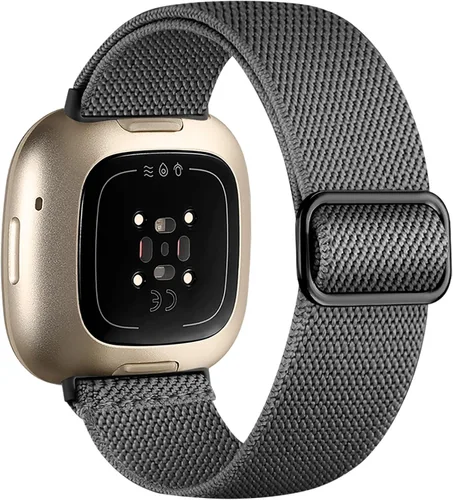 Miniatura 25 de Maledan Banda de Repuesto para Correas Fitbit Sense Hombres Mujeres, Correa de Reloj Elástica de Nylon Transpirable Suave para Versa 3/Versa 4