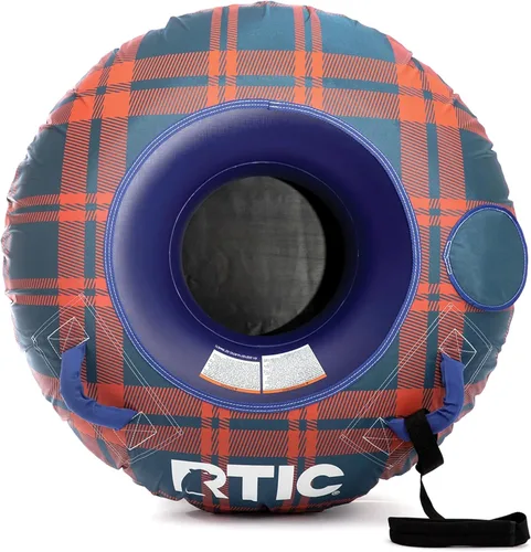 Miniatura 8 de RTIC Tubo de nieve resistente para trineo resistente para niños y adultos, trineos inflables de invierno, parte inferior de lona resistente a