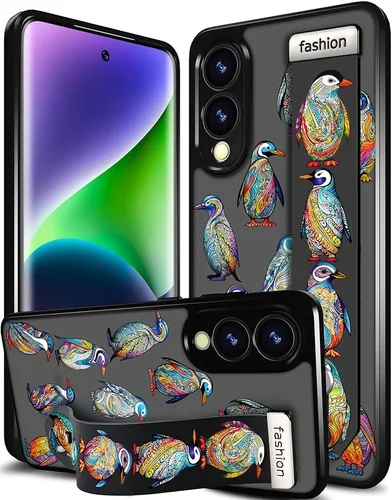 Miniatura 98 de Compatible para Samsung Galaxy S23 Funda Bonita con Correa Soporte Dedo Kickstand, Fundas de Silicona Geniales de Diseñador Funda Cover - Mariposa