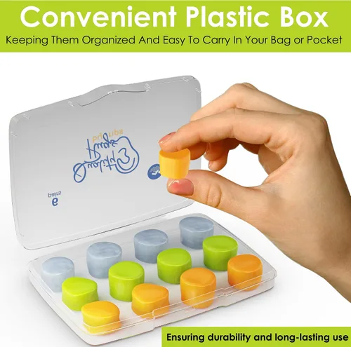 Miniatura 6 de 6 pares de tapones para los oídos de silicona suave de calidad, pequeños tapones moldeables para piscina, surf, baño, agua, buceo, concierto