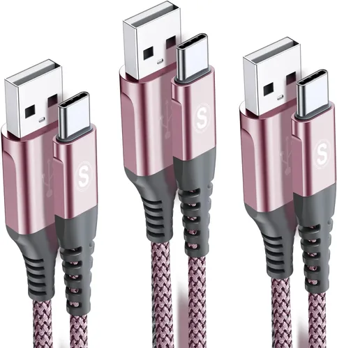 Miniatura 12 de sweguard Cable Cargador USB Tipo C [Paquete de 3, 6.6 pies+3.3 pies+1.5 pies] Cargador iPhone 16 Cable Trenzado de Nylon para iPhone 16 15 Pro Max