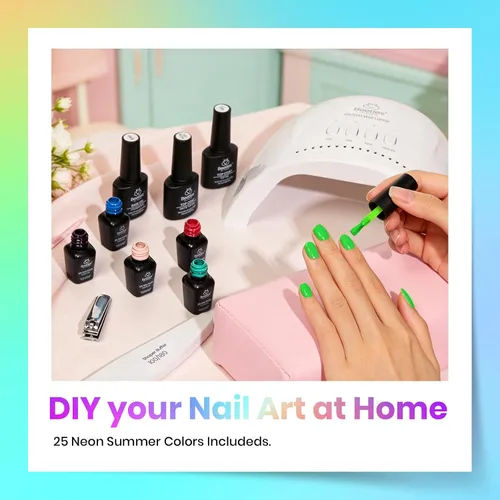 Miniatura 64 de Beetles - Kit de esmalte de uñas de gel con luz UV – 80 piezas de encantamiento de color, kit de uñas de gel de 55 colores con capa base de todo