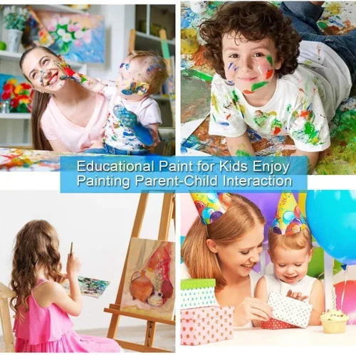 Miniatura 4 de Elftoyer Pintura por números para niños y principiantes, kits de regalo de pintura en lienzo de bricolaje, gatos coloridos y mariposas de 16 x 20