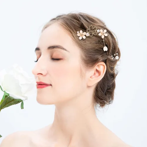 Miniatura 6 de 2 pinzas para el pelo con perlas dulces, alfileres de aleación para el cabello, pasadores para mujeres, niñas y adolescentes