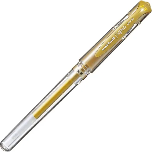 Miniatura 3 de Uni-Ball Signo UM-153 - Bolígrafo de impacto de gel de punta ancha, 0.039 pulgadas, blanco/oro/plata, 3 bolígrafos cada uno/total de 9 bolígrafos
