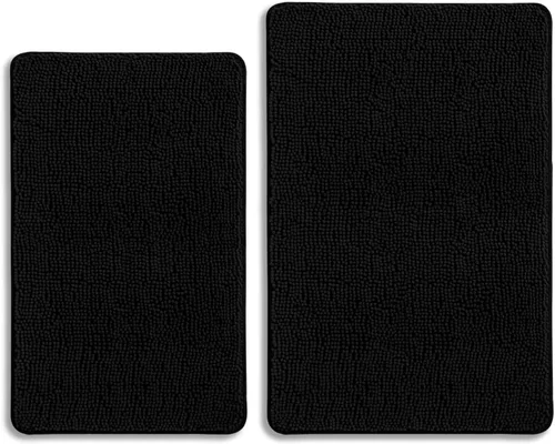 Miniatura 367 de Alfombra de baño pequeña de 12 x 18 pulgadas, lavable y absorbente, antideslizante, alfombra de baño de felpilla gruesa y suave para baño, ducha