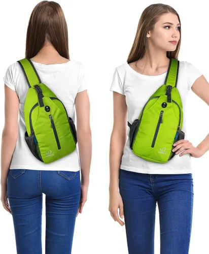 Miniatura 52 de WATERFLY Bolsa pequeña de senderismo: mochila cruzada para el pecho, mochila para hombres y mujeres con correa de hombro agradable a la piel