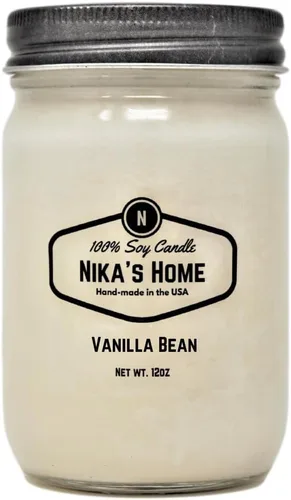 Miniatura 12 de Nika's Home Vela de Soja de Muffin de Arándanos - Frasco Mason de 12oz - No Tóxica - Vertida a Mano en los EE.UU., Larga Duración 50-60 Horas