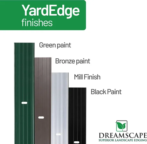 Miniatura 3 de Dreamscape YardEdge Kit de aluminio para bordes de paisaje, 12 tiras, 6 pies cada una (72 pies en total), pintura Duraflex negra, borde de Negro
