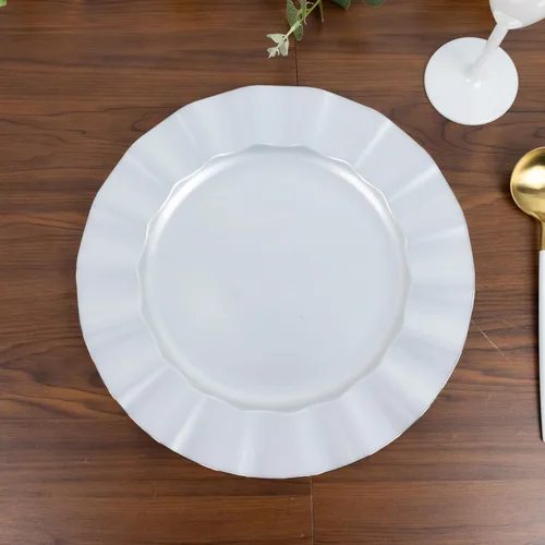 Miniatura 41 de Efavormart - Platos de cena de 11 pulgadas – Juego de 10 platos desechables redondos de plástico negro con borde dorado rizado – Vajilla elegante