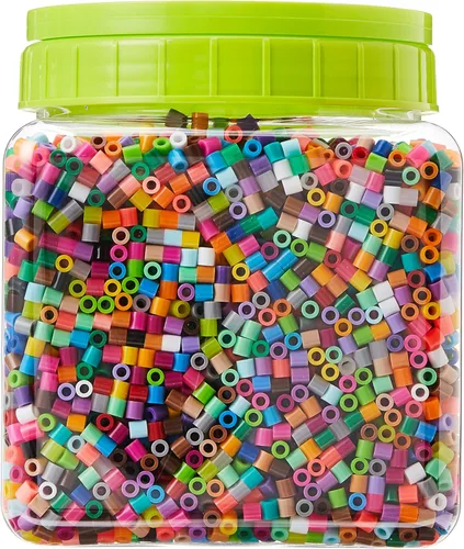 Miniatura 2 de Perler Cuentas surtidas de fusibles multicolor para manualidades infantiles, 11000 piezas