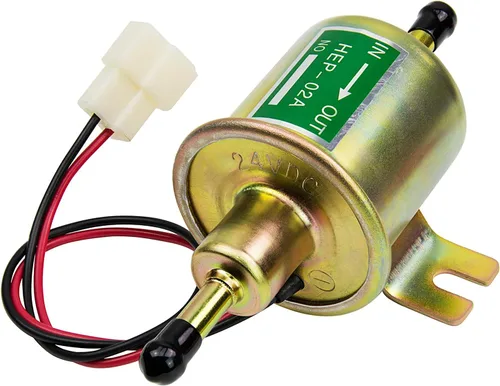 HiQltyla Bomba de combustible eléctrica en línea universal de 24V de baja presión de servicio pesado para gas y diésel HEP-02A (3-8 PSI) para