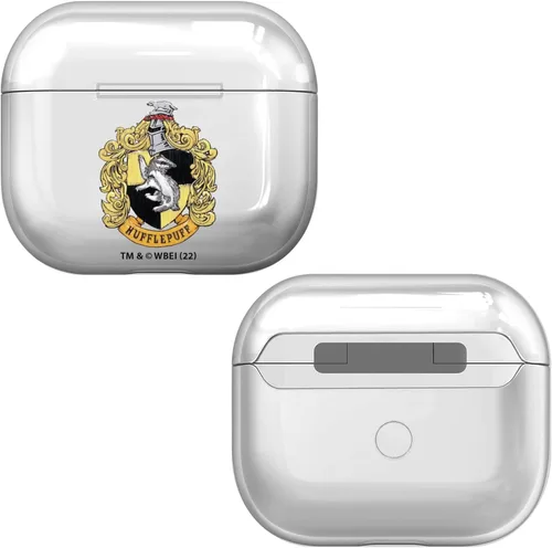 Miniatura 7 de Head Case Designs Harry Potter Gryffindor Crests and Shields - Funda de cristal duro transparente compatible con Apple AirPods 3 3ª