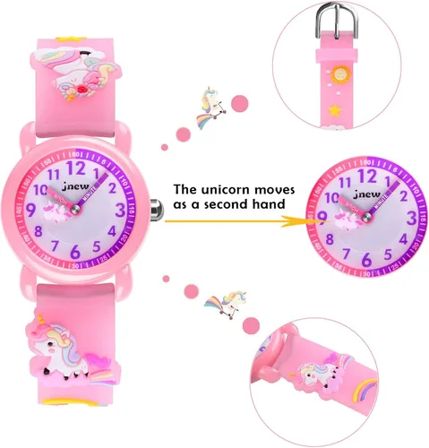 Miniatura 2 de Reloj de pulsera para niños de 3 a 10 años diseño de unicornio de dibujos animados impermeable de silicona para niños pequeños el mejor regalo