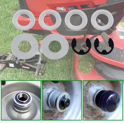 Miniatura 6 de 9040H Kit de conversión de buje de rueda delantera a rodamiento compatible con Craftsman, Poulan, Husqvarna, Jonsered, Murray cortacésped compatible