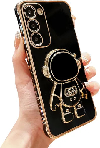 Miniatura 50 de phylla Funda de teléfono para Samsung Galaxy S22 Ultra de 6.8 pulgadas, funda de teléfono con soporte de astronauta chapado de lujo con bonito