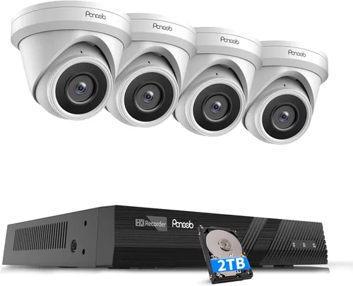 Miniatura 16 de Sistema de Seguridad con 4 Cámaras PANOOB 5MP, 4X Cámaras IP de 5 Megapíxeles con Cable para Exteriores con Domo y Torreta con Detección de Personas