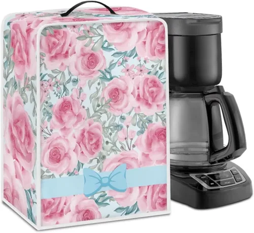Miniatura 33 de Cubiertas para máquina de café con mango superior, resistentes a las manchas, para mezclador, compatible con la mayoría de cafeteras