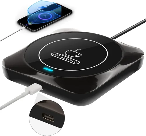 CALENTADOR DE TAZAS DE CAFÉ, Calentador de Tazas de Café Inteligente USB con Activación/Desactivación Automática por Presión, Accesorios de Café
