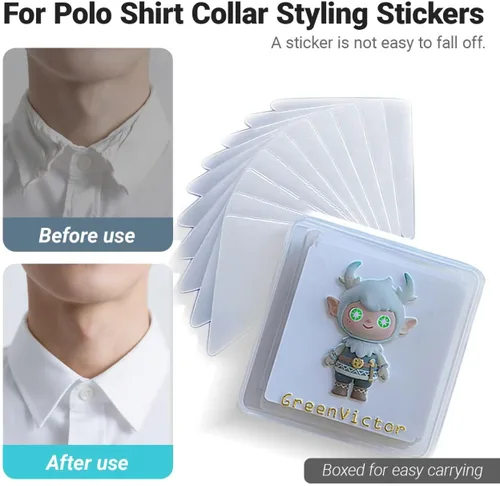 Miniatura 6 de Estancias de cuello para camisas polo, cuello para hombres, mantiene el cuello sin rizos, se puede fijar ideal para cualquier camisa con cuello.