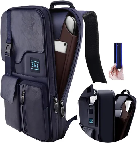 Miniatura 9 de ZINZ Mochila para laptop de 15, 15.6 y 16 pulgadas, mochila expandible para computadora con múltiples bolsillos, antirrobo, mochila de viaje