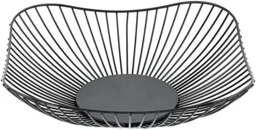 Miniatura 6 de Cesta de Frutas 7UYUU para Encimera de Cocina, Tazón de Producción de Metal Negro Moderno de Alambre de 10 Pulgadas para Frutas y Vegetales (Curvado)