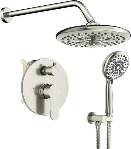 Miniatura 15 de SR SUN RISE Grifo de ducha – Sistema de cabezal de ducha multifuncional de alta presión de 8 pulgadas con accesorios de cabezal de ducha de mano