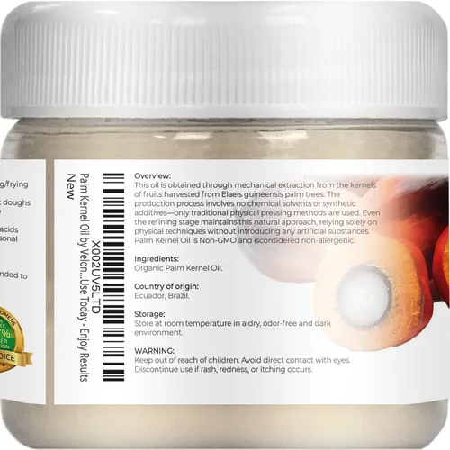 Miniatura 4 de velona Aceite de almendra de palma orgánico certificado por la USDA, 2 onzas líquidas, aceite portador 100% puro y natural, refinado, prensado