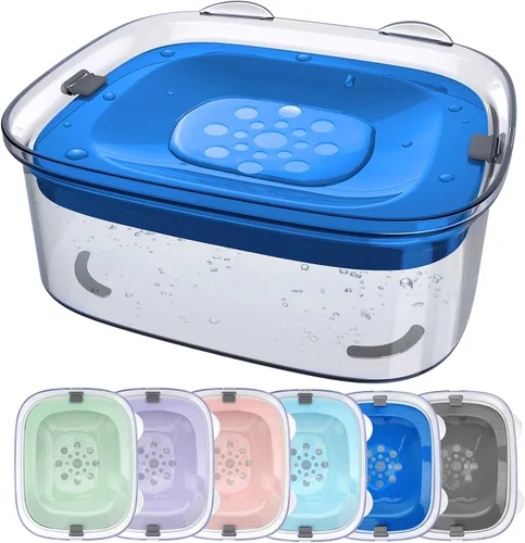 Miniatura 8 de AONKEY Cuenco de agua para perros de 3L sin derrames, cuenco grande de 101oz a prueba de derrames para perros, reduce el rellenado, dispensador