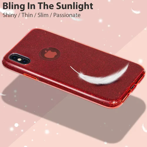 Miniatura 4 de Carcasa para iPhone X (2017), con brillantina, brillo de cristal de MATEPROX , Dorado