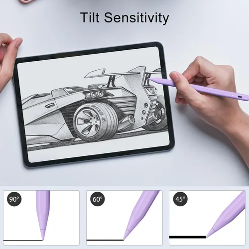 Miniatura 9 de Lápiz óptico para iPad, carga rápida de 13 minutos para Apple iPad Pencil con rechazo de palma, compatible iPad Air 3/4/5/6 2018-2024, iPad Mini
