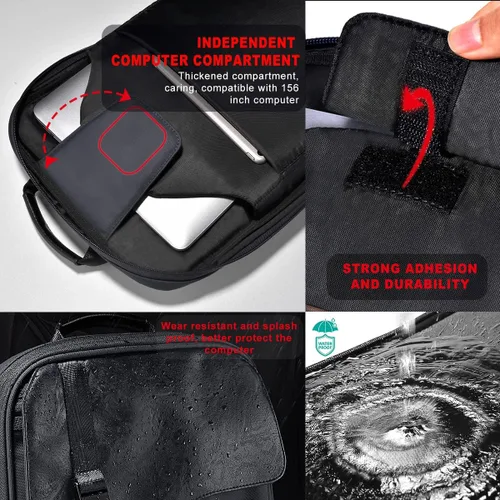 Miniatura 3 de ZINZ Mochila para computadora portátil de 15, 15.6 y 16 pulgadas, mochila expandible para computadora con múltiples bolsillos antirrobo de viaje