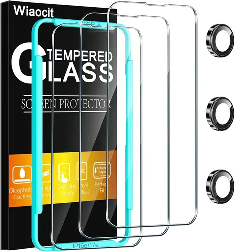 Miniatura 9 de Wiaocit 3 Pack Tempered Glass Screen Protector for iPhone 13 Pro with 3 Pack Camera Lens Protector, 9H Hardness, Bubble Free, Case Friendly