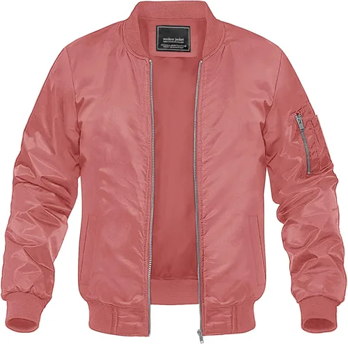 Miniatura 14 de MAGNIVIT - Chaqueta bomber ligera para hombre, cortavientos, casual, para primavera y otoño, para exteriores