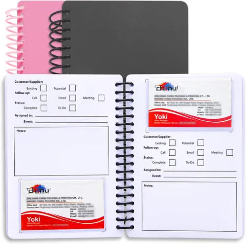 Miniatura 8 de Organizador de tarjetas de visita, libro con tarjetero, organizador portátil de tarjetas de crédito, gestión de todos los portatarjetas, tarjetero