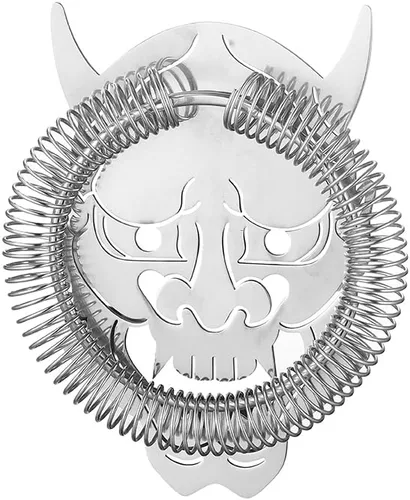 Miniatura 2 de Colador de cóctel con diseño de cara de demonio, acero inoxidable