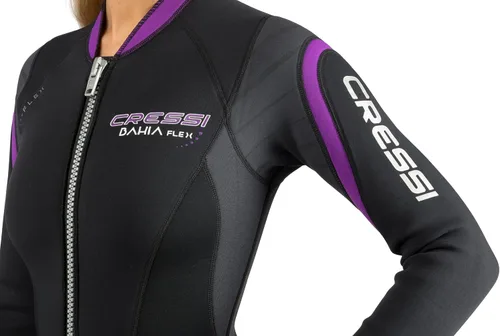 Miniatura 5 de Cressi Traje de neopreno Lady con cremallera frontal completa de 0.098 in para esnórquel, natación y actividades acuáticas, Bahia Flex, diseñado