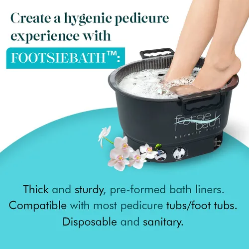 Miniatura 3 de Footsie - Revestimientos de baño desechables originales para pedicura, 100
