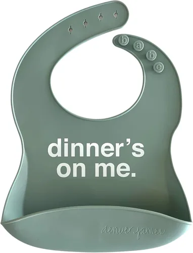 Miniatura 9 de Denver James Baberos de alimentación de silicona Apto para lavavajillas. Resistente al agua. Ajustable. Niño salvaje.