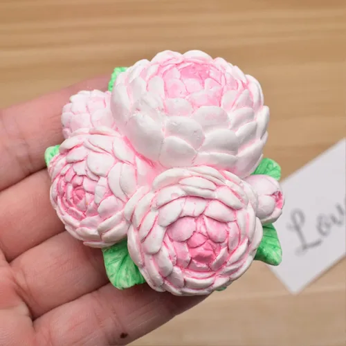 Miniatura 3 de Molde de Silicona para Fondant de Flores Rosas 3D Molde de Chocolate Dulces Pastel Decoración Molde Jabón Molde Vela Molde Resina Arcilla Horneado
