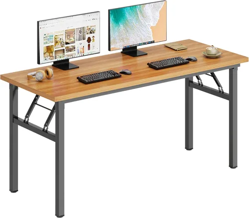 Miniatura 42 de DlandHome - Mesa plegable para computadora de 47 pulgadas, escritorio portátil, mesa de actividades, mesa de conferencias, escritorio de oficina