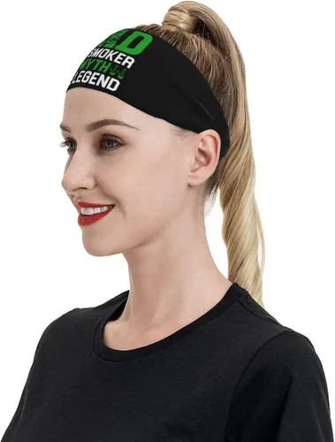 Miniatura 6 de Dad The Smoker The Myth The Legend Headband for Men Women Sports Sweatband for Fitness Exercise Moisture Wicking Running Yoga Hairbands